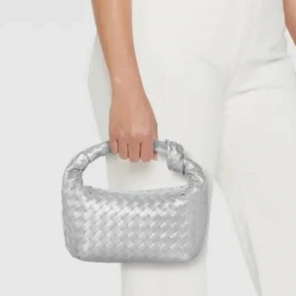 Mini Woven Handbag Clutch from A New Day in silver new 🆕
